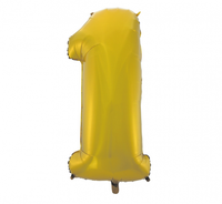 balon cyfra 1 złota  45'' 92cm |  hs-c45zm1