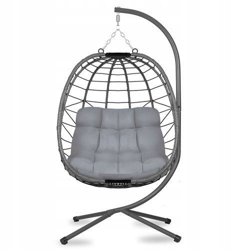 Fotel ogrodowy wiszący Tihuana szary + szare poduszki Sofotel na Arena.pl