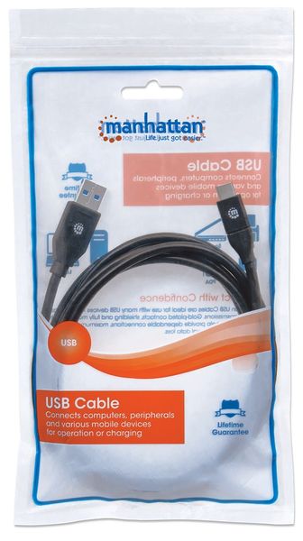 KABEL USB C-A M/M 2,0m USB3.0 SuperSpeed czarny zdjęcie 5