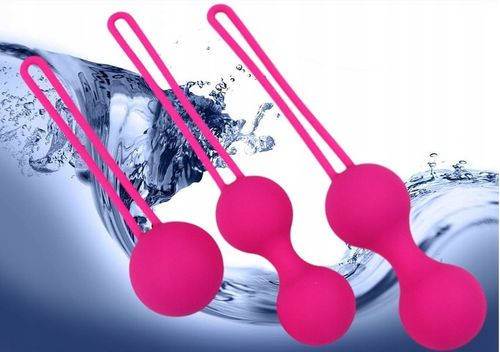 ZESTAW HYPOALERGICZNYCH KULEK GEJSZY, SILIKONOWE KULKI DO MIĘŚNI KEGLA na Arena.pl