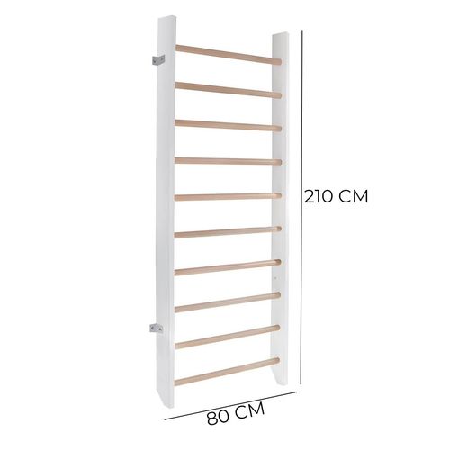 drabinka gimnastyczna klasyczna biała - drewno 210x80cm na Arena.pl