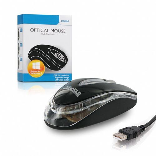 Mysz optyczna BASIC1 USB 1200dpi czarna na Arena.pl