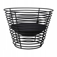 Palenisko ogrodowe z misą 53xh40 cm palenisko do ogrodu metalowe czarne