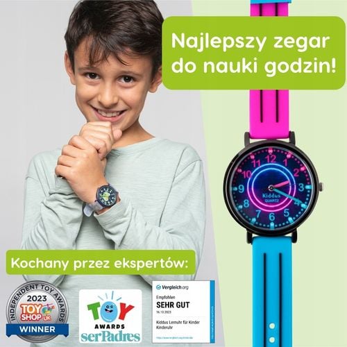 Kiddus Zegarek edukacyjny dla dzieci, idealny do nauki odczytywania godziny na Arena.pl