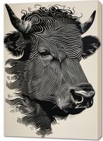 Obraz 70x100cm Byk w Świetlistych Barwach