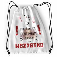 Plecak Dla Michała Sportowy Szkolny Worek Torba Z Nadrukiem Ze Zdjęciem