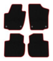 Dywaniki welurowe CARLUX-RED Seat Toledo IV 2012- czarne/czerwone