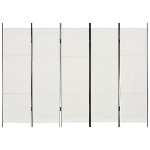 Parawan 5-Panelowy, Biały, 250 X 180 Cm na Arena.pl