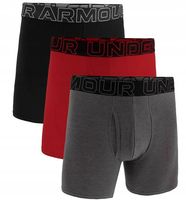 Bokserki termoaktywne Under Armour Performance Cotton 6pack - steel/red M