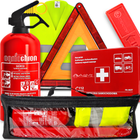 GAŚNICA 1KG APTECZKA SAMOCHODOWA TRÓJĄT OSTRZEGAWCZY KAMIZELKA TORBA