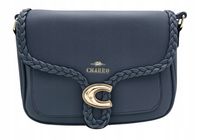 Charro - torebka listonoszka skóra ekologiczna warkocz niebieski CH8022-143