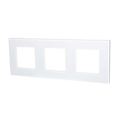 RAMKA SZKLANA POTRÓJNA HARTOWANA BIAŁA IP20 WYSOKA JAKOŚĆ na Arena.pl