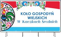 Baner Szyld z oczkami Logo Koło Gospodyń Wiejskich KGW Projekt 120x70 cm