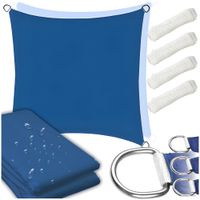 Żagiel daszek plandeka przeciwsłoneczna markiza granatowa wodoodporny 4x4 m