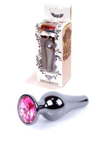 Plug-Jewellery Dark Silver Butt Plug- Pink na Arena.pl