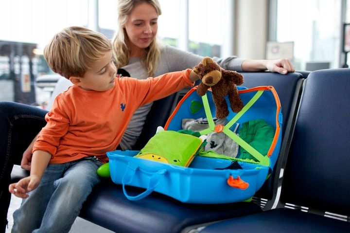 TRUNKI JEŻDŻĄCA WALIZECZKA JEŹDZIK 2w1 WALIZKA DLA DZIECKA zdjęcie 3