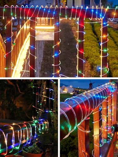 ZEWNĘTRZNY WĄŻ ŚWIETLNY LED ŚWIECĄCY ŁAŃCUCH RGB PROGRAMATOR 230V 60 metrów na Arena.pl