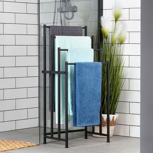 Stojak na Ręczniki Odzież Ubrania Wieszak Łazienkowy Podłogowy Stojący XL na Arena.pl