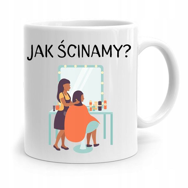 Kubek Prezent Dla Fryzjera Barbera Jak Ścinamy? Z Nadrukiem Ze Zdjęciem zdjęcie 1