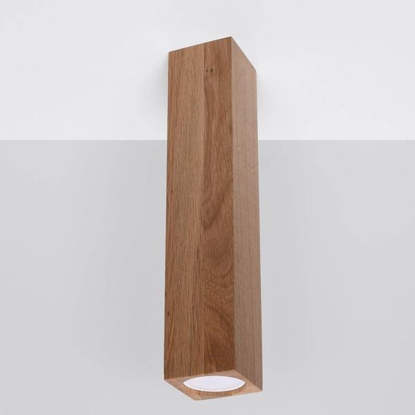 Ekologiczna lampa sufitowa SL.1041 prostokątna drewniana zdjęcie 2
