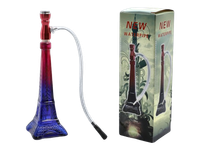 Fajka Wodna w Kształcie Wieży Eiffla ze Szkła z Wężykiem Waterpipe
