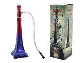Fajka Wodna w Kształcie Wieży Eiffla ze Szkła z Wężykiem Waterpipe
