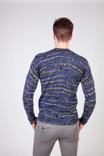 Cavalli Class sweter męski niebieski M na Arena.pl