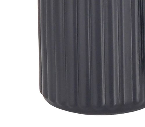 Dozownik do mydła w płynie TOKIO szklany malowany czarny mat ryflowany wzór na Arena.pl