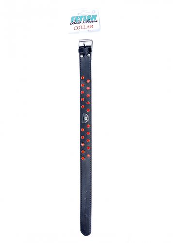 fetish b   series   collar 3 cm. red crystal na Arena.pl