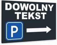 Tabliczka znak informacyjny 30x20 Antracyt DOWOLNY NAPIS Dibond NADRUK UV