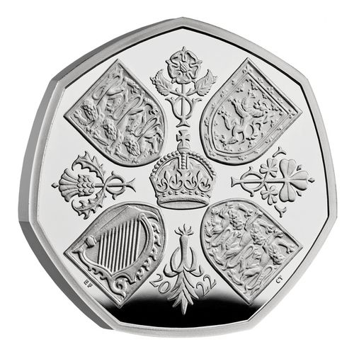 Her Majesty Queen Elizabeth II 50p Srebro 2022 Proof na Arena.pl