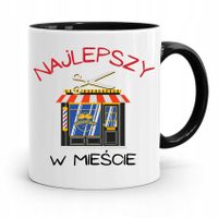 Kubek Czarny Fryzjera Najlepszy W Mieście Prezent Z Nadrukiem Ze Zdjęciem