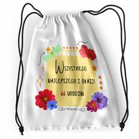Plecak Urodziny 66 66Te Sportowy Szkolny Worek Z Nadrukiem Ze Zdjęciem