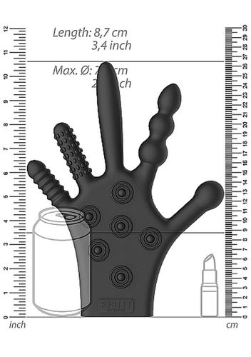 Silicone Stimulation Glove - Black na Arena.pl