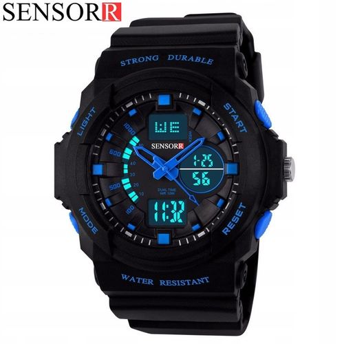 WOJSKOWY ZEGAREK DZIECIĘCY DLA CHŁOPCA S-SHOCK LED NOWY MODEL 2025 SENSORR na Arena.pl
