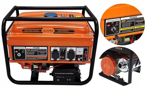 Agregat prądotwórczy przenośny benzynowy generator prądu 7km AVR 3000W na Arena.pl