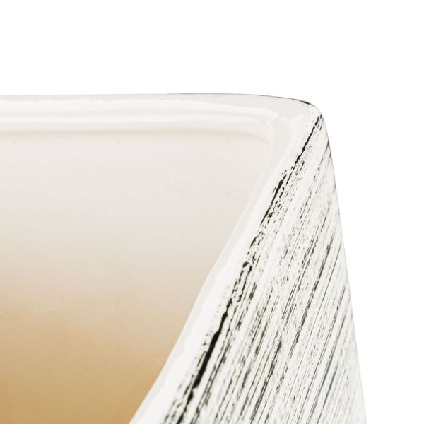 Wazon Ceramiczny Trapez  Biały czarny flakon zdjęcie 6