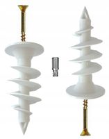 KOŁEK ŚLIMAK KOŁKI ŚLIMAKI DO STYROPIANU 50MM 50 WZMOCNIONY +WKRĘTY + BIT