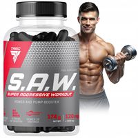 TREC SAW 120 kaps PRE-WORKOUT SIŁA ENERGIA KOFEINA S.A.W. PRZEDTRENINGÓWKA