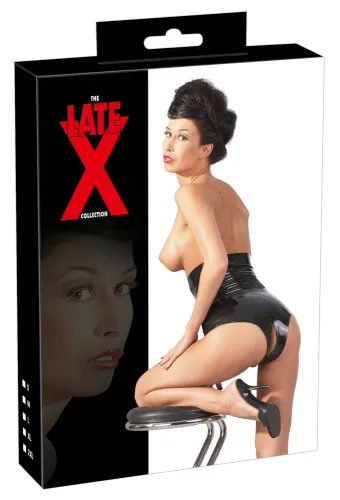 late x majtki lateksowe wysoki stan otwarte w kroku czarny m na Arena.pl
