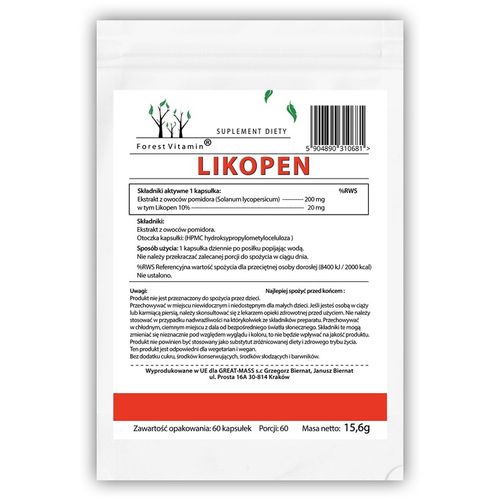LIKOPEN 60kaps LYCOPENE PROSTATA SERCE MOCNY 20mg na Arena.pl