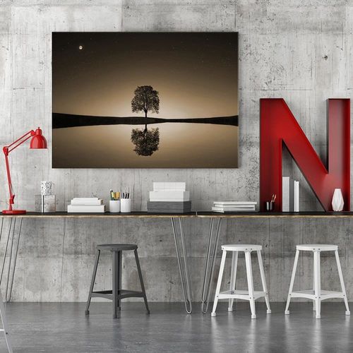 Obraz na płótnie - Canvas, Samotne drzewo 1 90x60 na Arena.pl