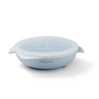 BABYONO SILIKONOWY TALERZYK TRÓJDZIELNY Z PRZYSSAWKĄ I POKRYWKĄ