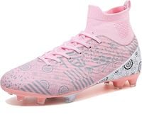 Męskie Buty Piłkarskie Korki z Wysoką Cholewką Różowe 37 EU Treningowe