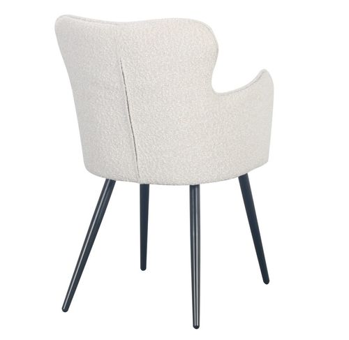 Krzesło Cherson białe tkanina teddy bear tapicerowane na Arena.pl