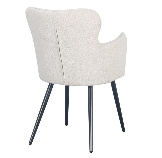 Krzesło Cherson białe tkanina teddy bear tapicerowane zdjęcie 4