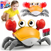 Pełzający KRAB Uciekający Interaktywna Zabawka LED + Baterie Gratis !