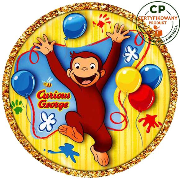 Opłatek na tort Ciekawski George zdjęcie 1