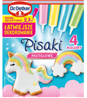 DR OETKER PISAKI PASTELOWE 68G DEKORACJE (4 x 17 g)