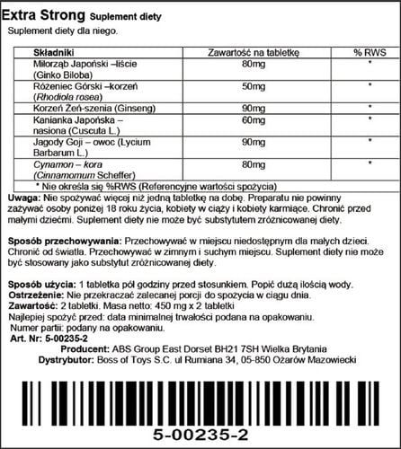 supl.diety extra strong 2 capsules na Arena.pl